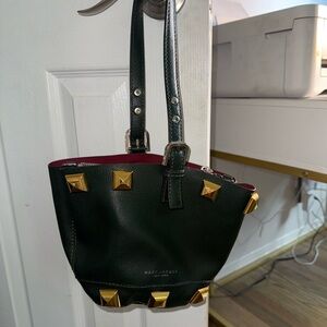Marc Jacobs Green and Gold Mini Bucket Bag